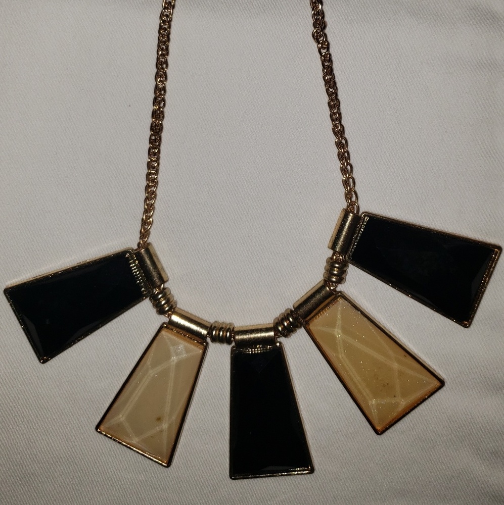 Beautiful black and cream necklace